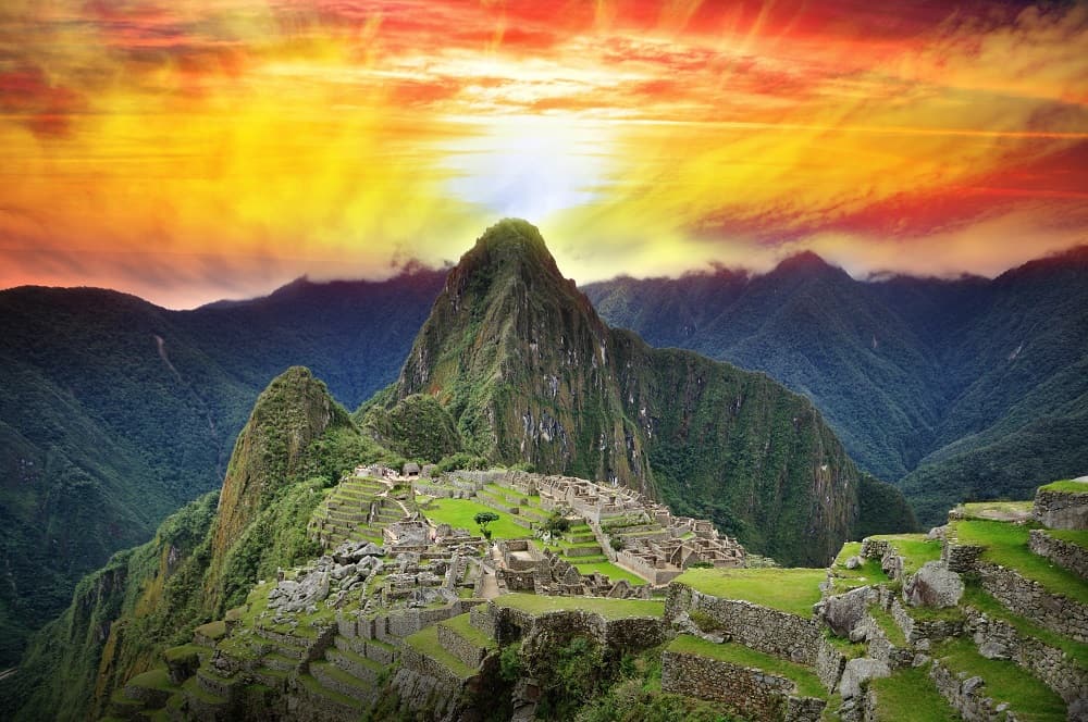 Atardecer en Machu Picchu