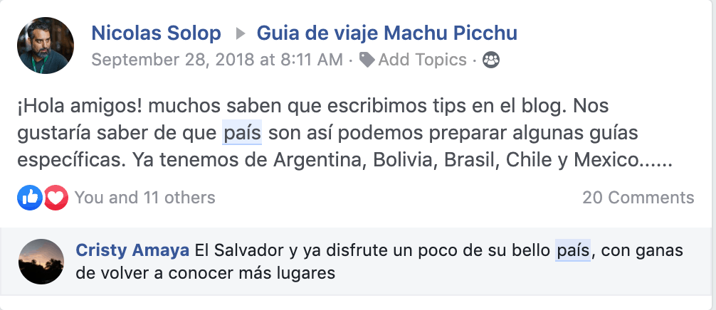 Guia de viaje a Machu Picchu por países